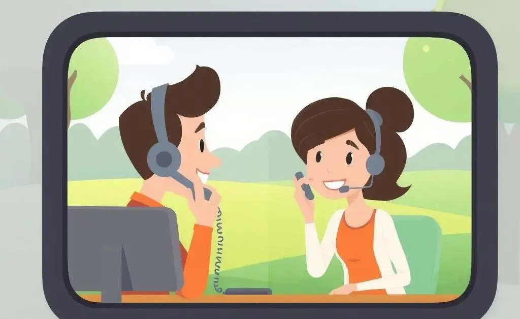 A person on the phone with a customer service representative