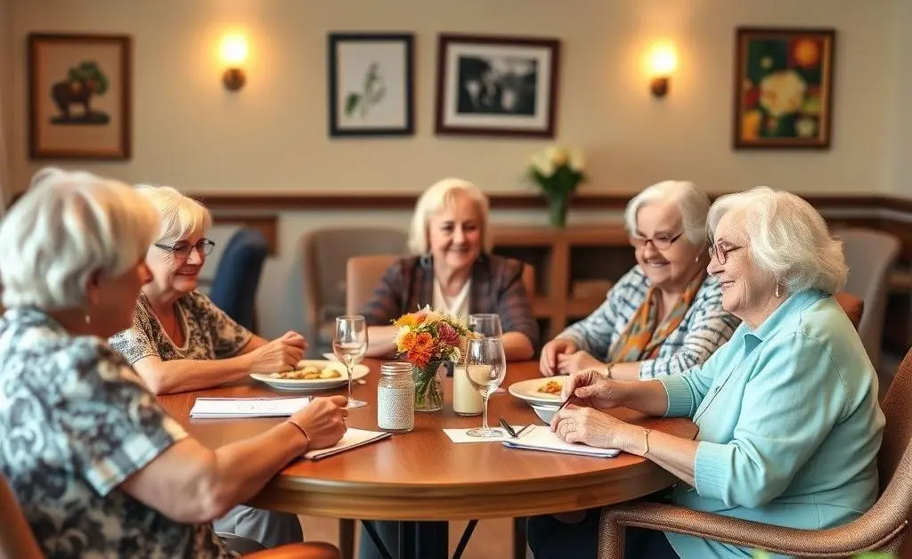 A warm community gathering focused on connection and support
