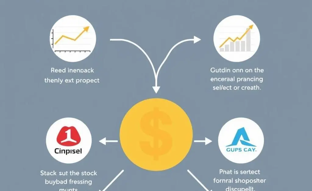 Cartoon-style depiction explaining the stock buyback process.