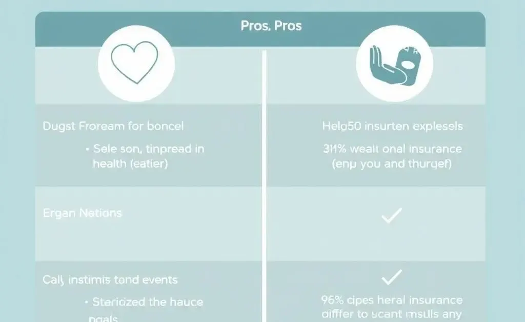 A comparison chart of different health insurance plans.