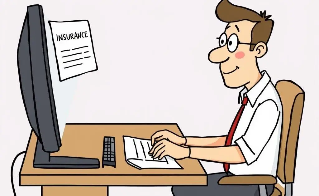 Person comparing car insurance plans on a computer.