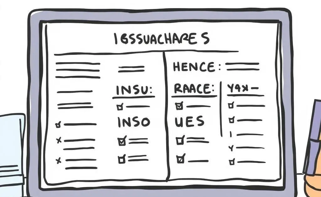 Comparing insurance policies on a desk