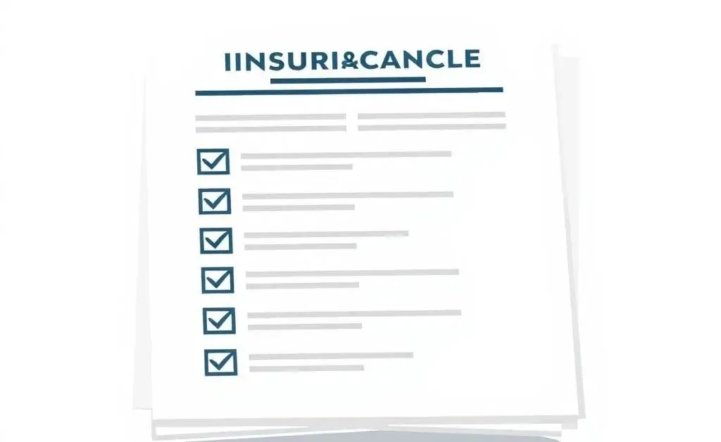 Illustration of a stack of insurance policy documents with checkboxes, highlighting different coverage options.