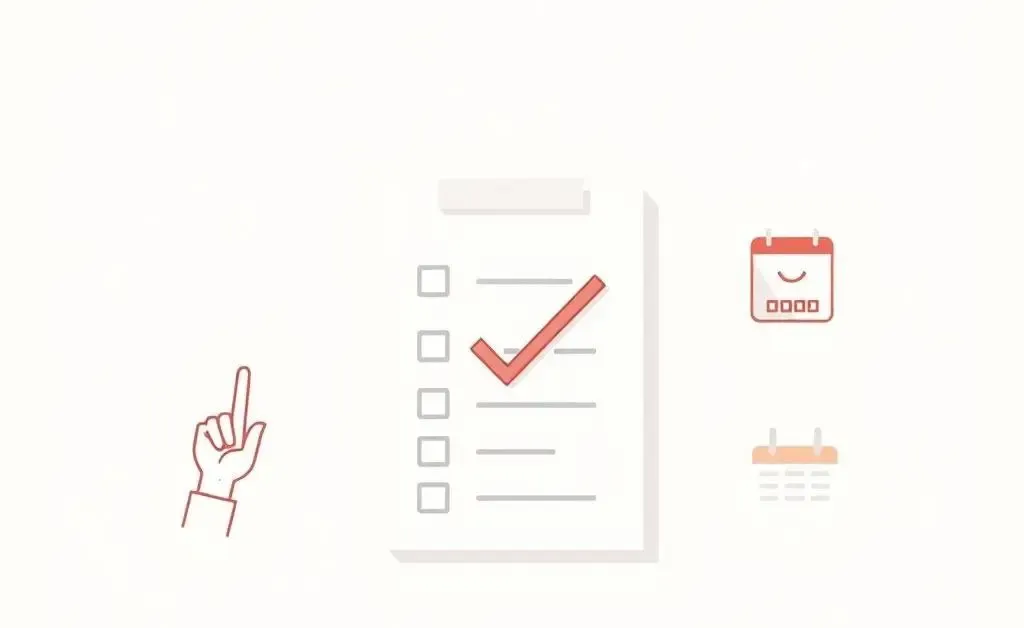 Checklist with tips for confidence and preparation