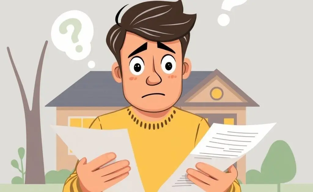 A homeowner looking at mortgage documents