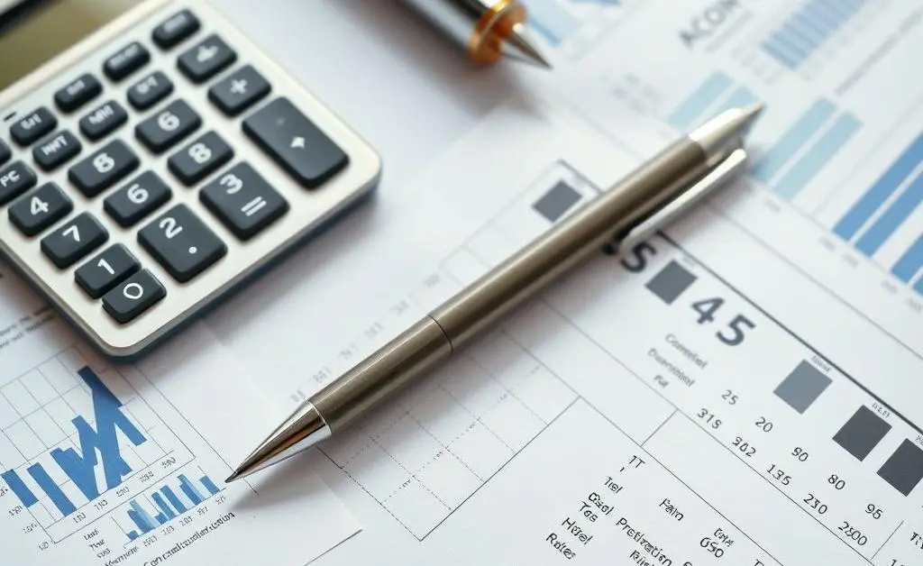 Image depicting tools for calculating construction loans.