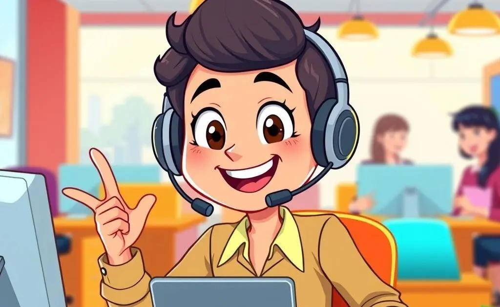 Call center agent with customer
