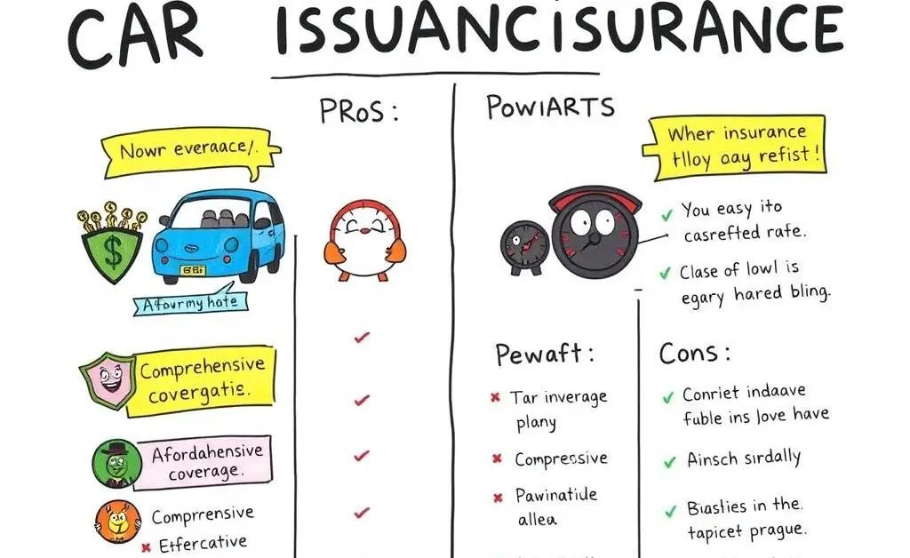 Comparison chart showing pros and cons of different insurance options