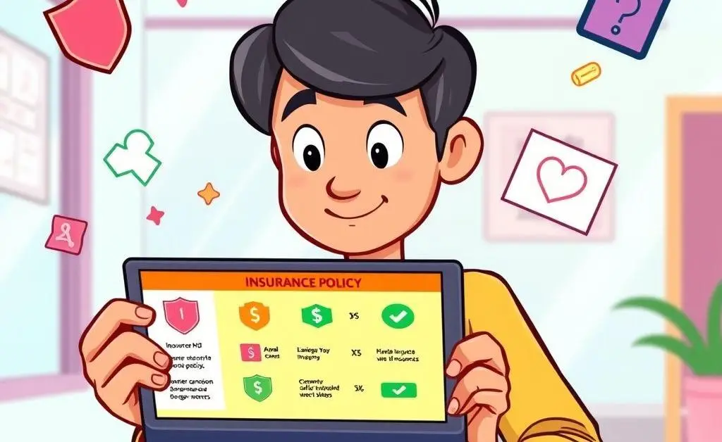 Person comparing insurance policies on a tablet