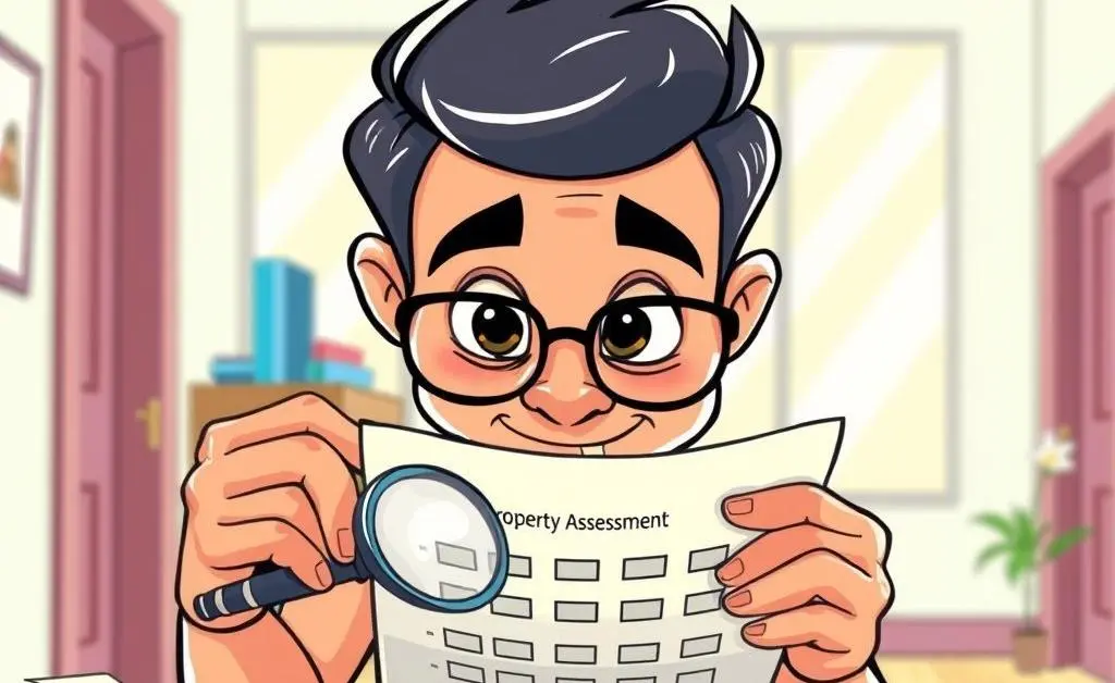 Person examining a property checklist
