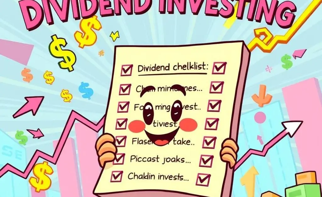 Checklist outlining steps for getting started with dividend investing