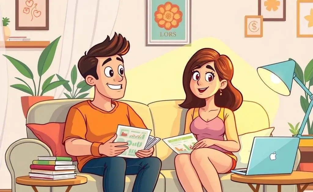 A couple discussing mortgage documents