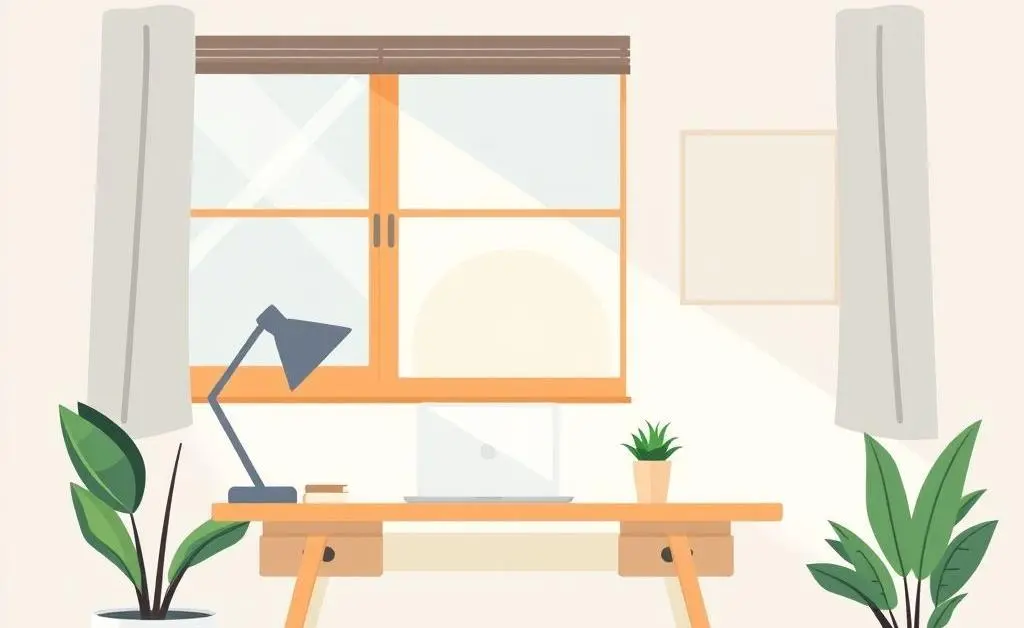 A serene home office setup, reflecting focus and personal space.