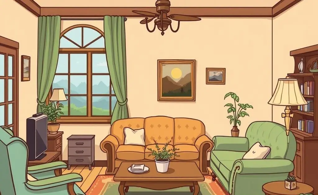 A warm and inviting old-fashioned living room