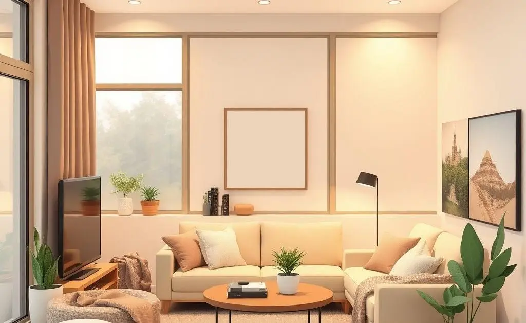 Cozy modern small home interior