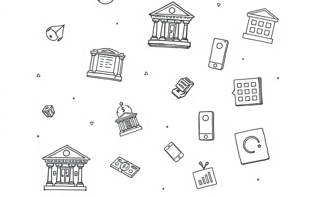 A hand-drawn illustration of different loan options