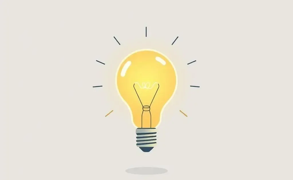 Minimalist drawing of a lightbulb representing creative financial planning