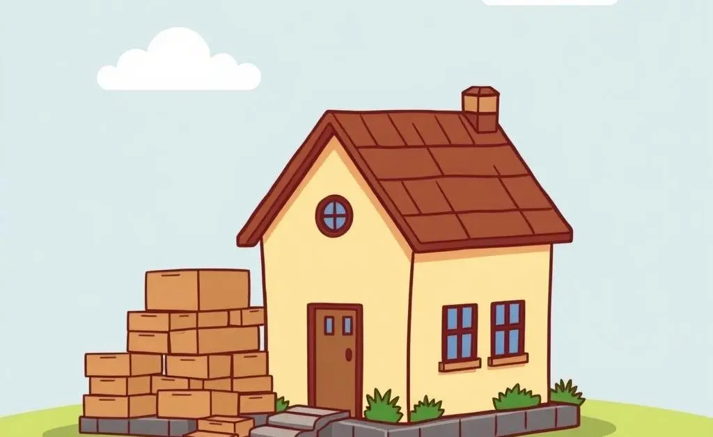 Metaphorical house being built, symbolizing credit building