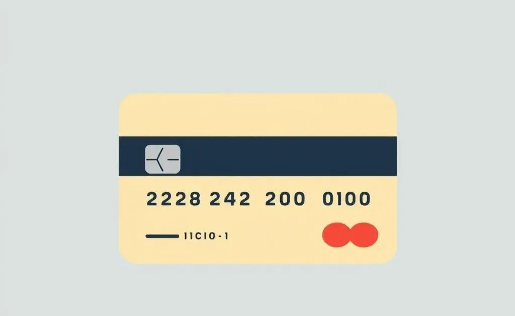 A minimalist illustration showing a credit card with zero balance.