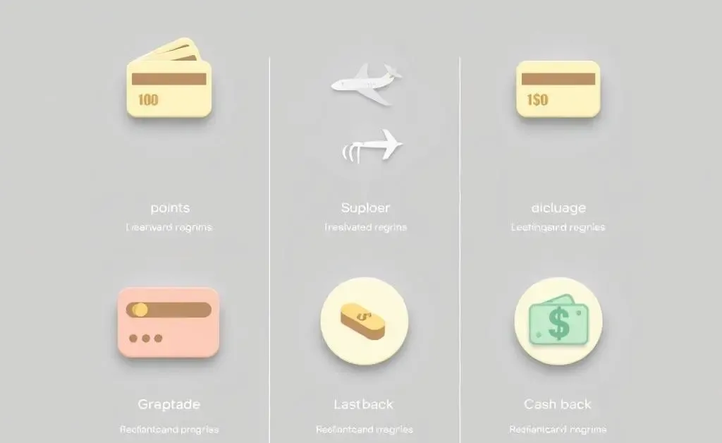 A chart comparing various credit card rewards programs