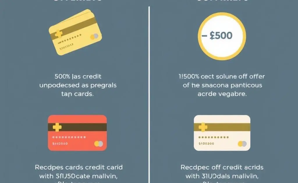 Infographic comparing credit card offers
