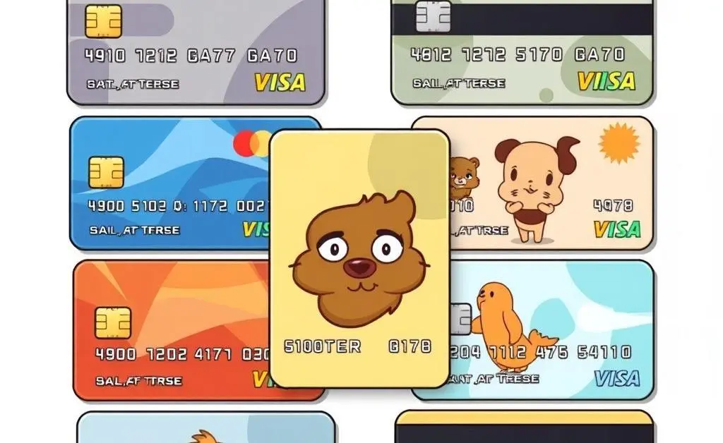 A variety of credit card designs