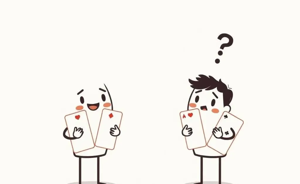 Character deciding between different credit cards