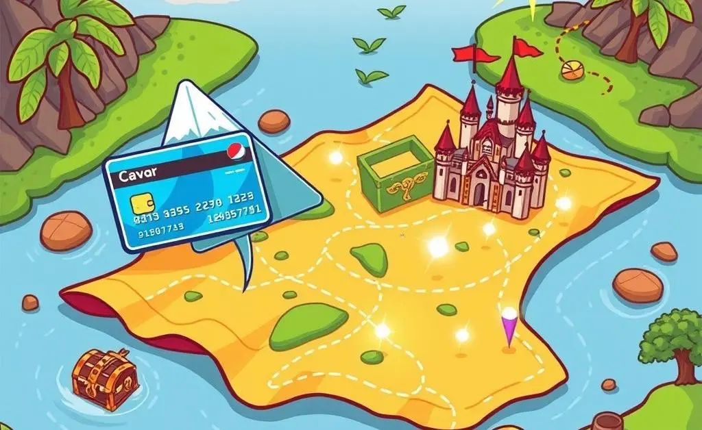 Credit card reward treasure map
