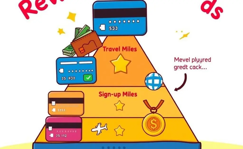 Illustration of credit card reward tiers