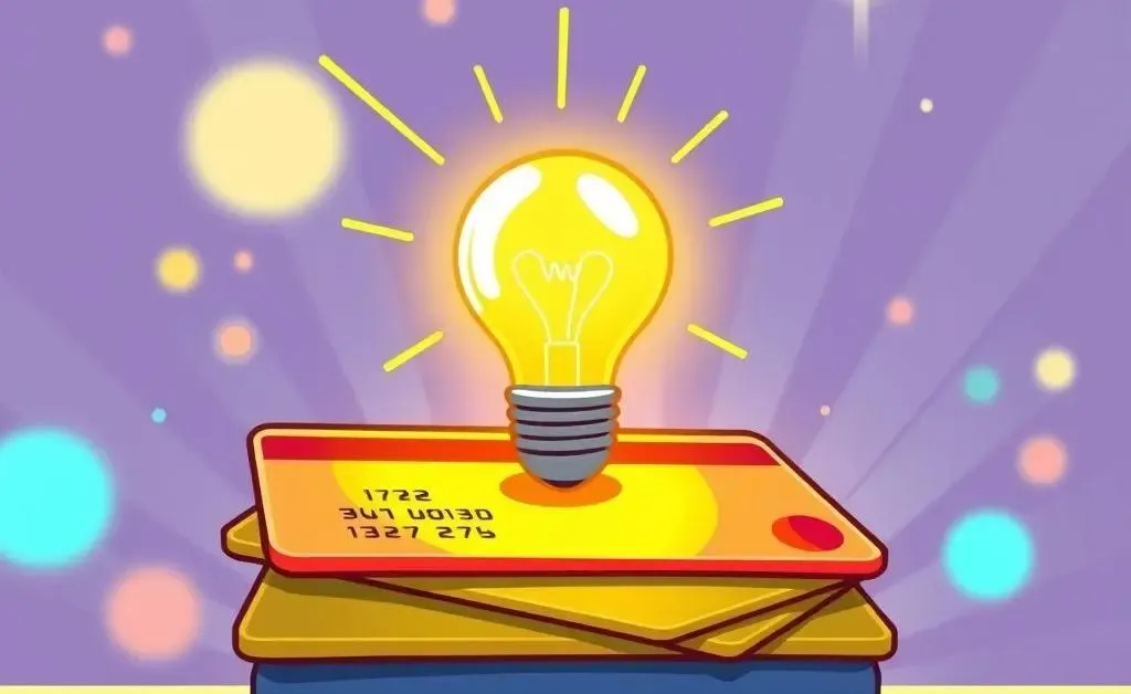 Light bulb above stack of credit cards indicating ideas for maximizing rewards