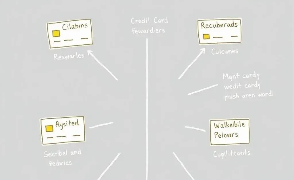 A hand-drawn style chart illustrating potential credit card rewards.