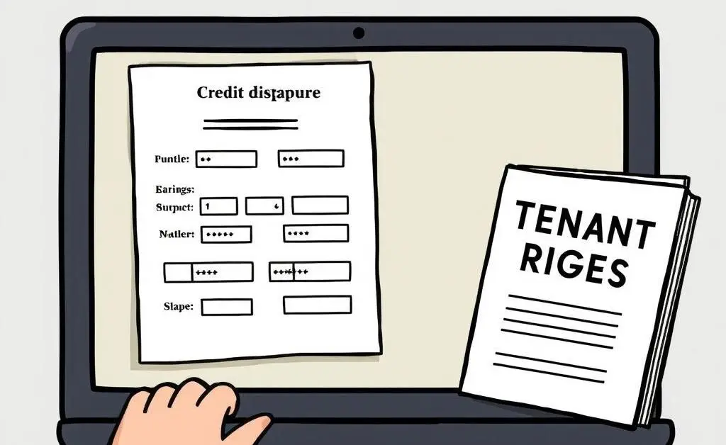 A person filling out a credit dispute form online