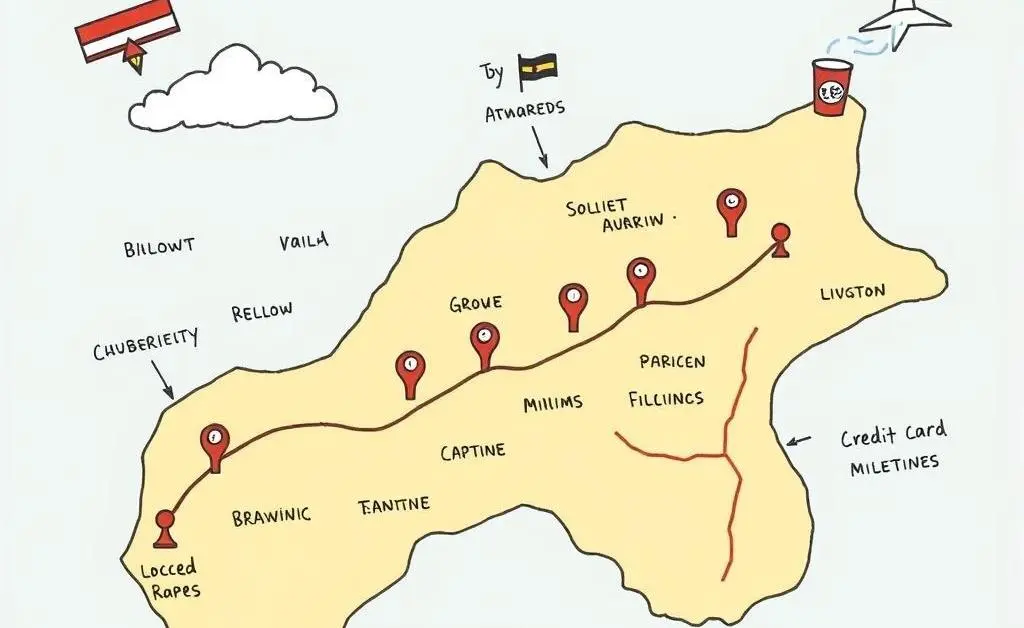 Map of credit card journey and rewards