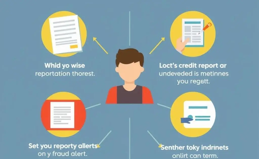 Infographic illustrating credit monitoring tips