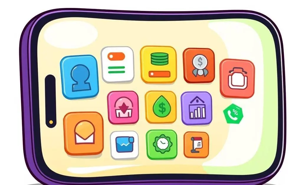 Smartphone displaying credit monitoring apps