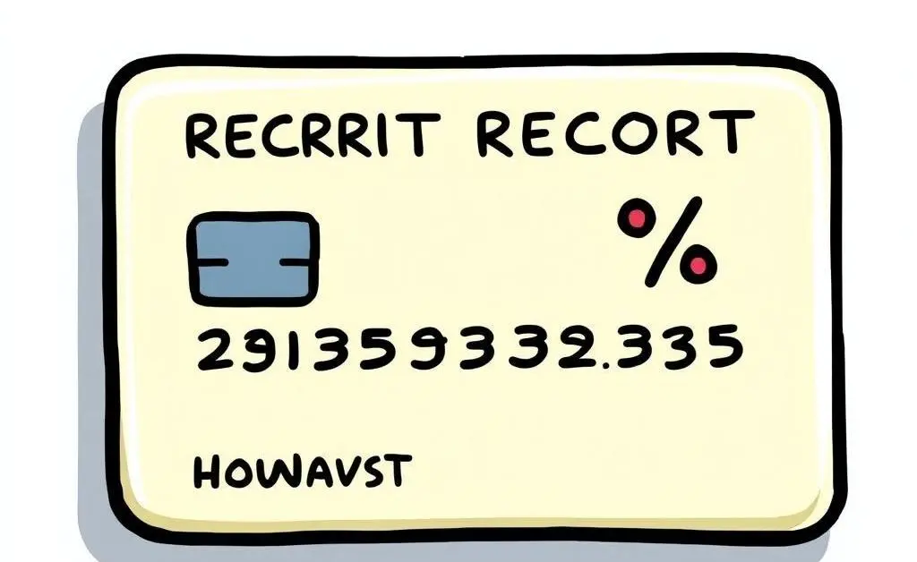 Cartoon-style image of a credit report card showing a decrease in score.