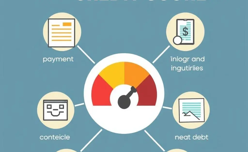 Credit score factors infographic