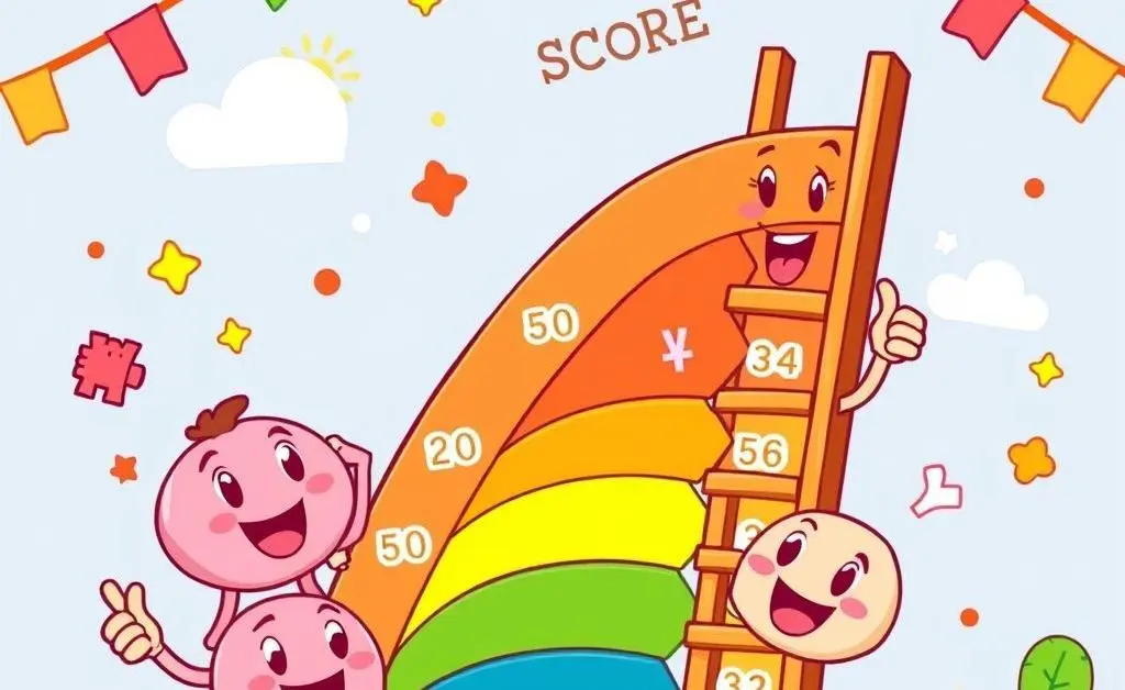 Visual representation of a credit score chart