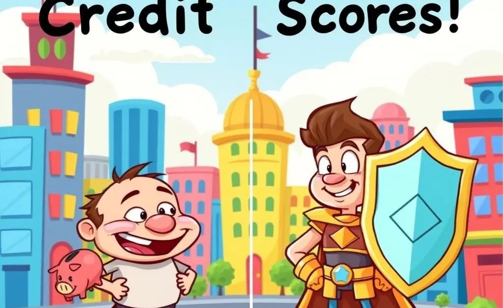 Comparing credit scores humorously