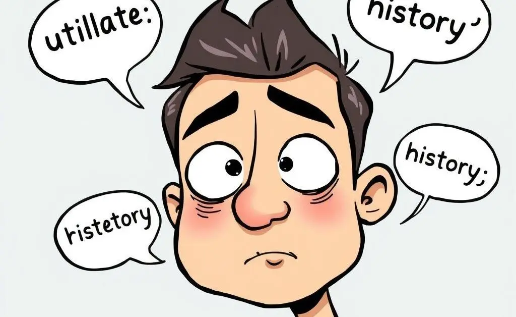Person looking confused with credit-related terms