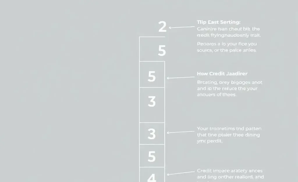 A ladder representing steps to build a credit score