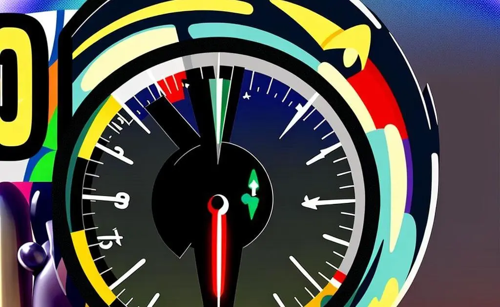 Cartoon credit score meter