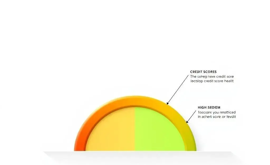 Illustrative chart showing credit score ranges