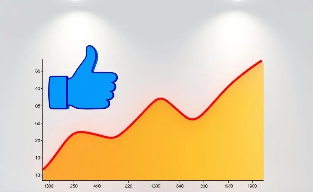 A graph showing credit score dipping and then rising back up, with a thumbs-up symbol