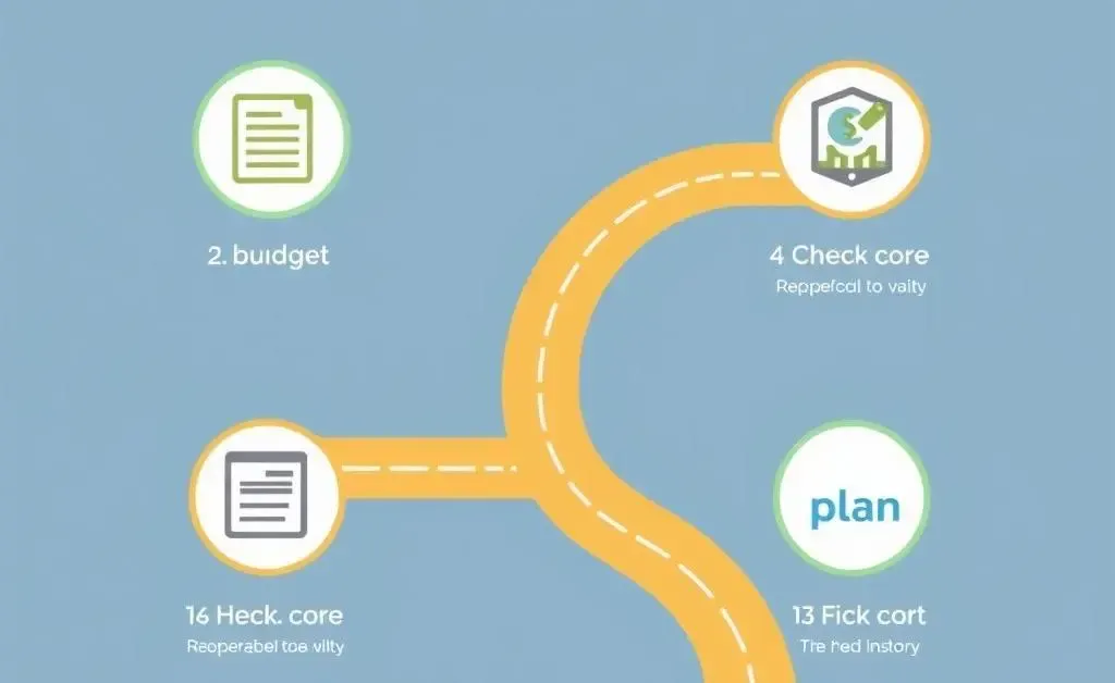 Roadmap with steps to improve credit score