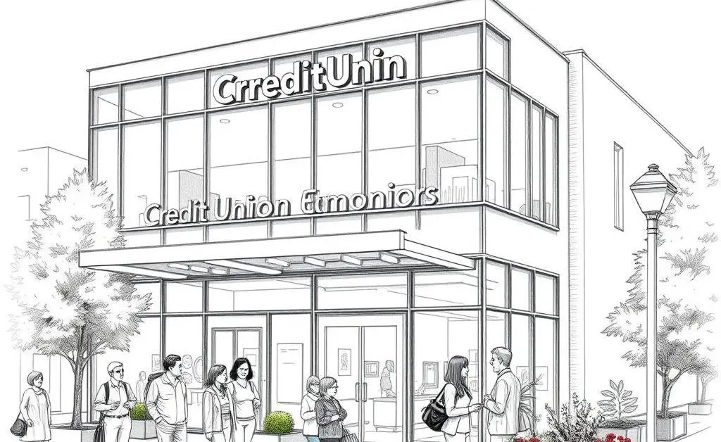 Welcoming credit union building