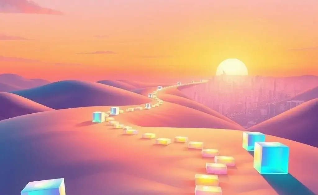 Blockchain path illustration