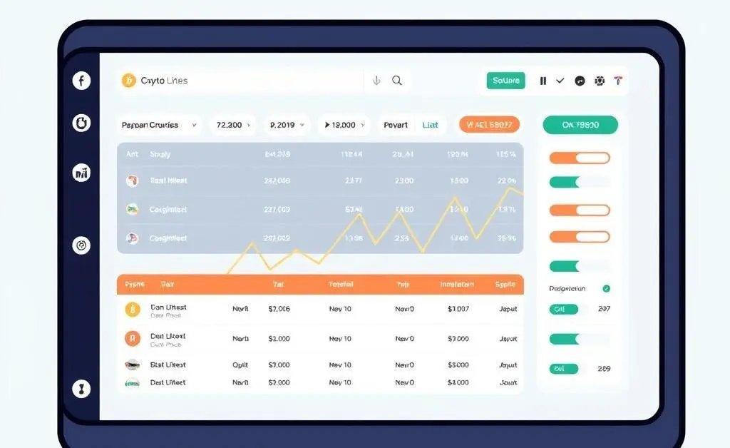 Crypto exchange interface illustration