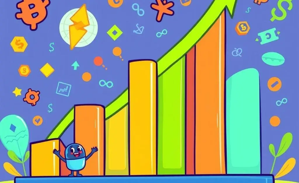 A chart representing cryptocurrency investment trends