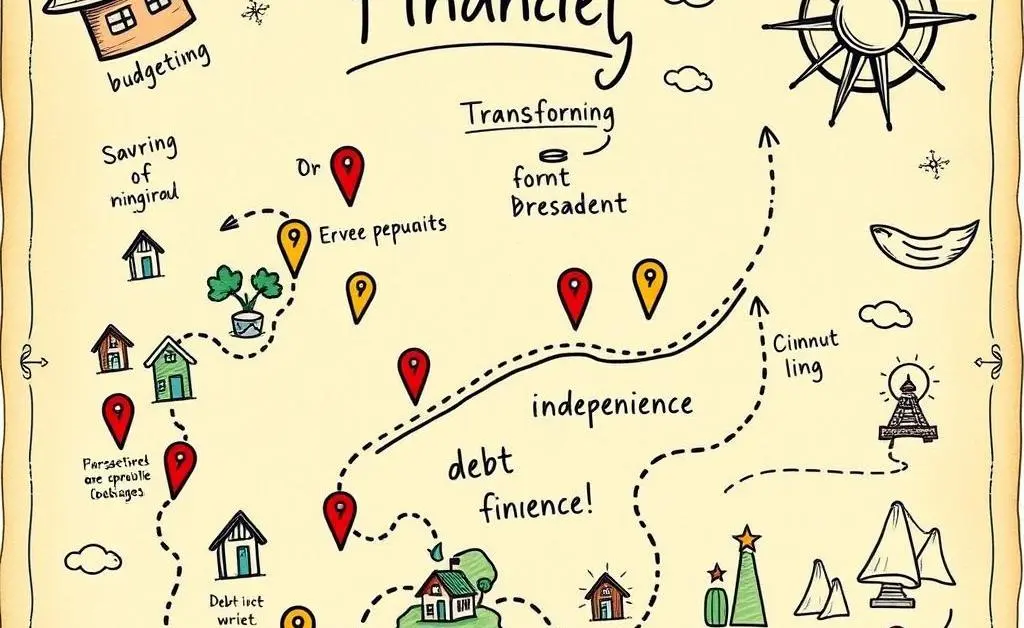 A journey map illustrating financial milestones